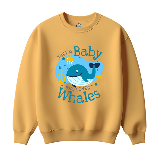 Baby Whale Premium Kids Sweatshirt