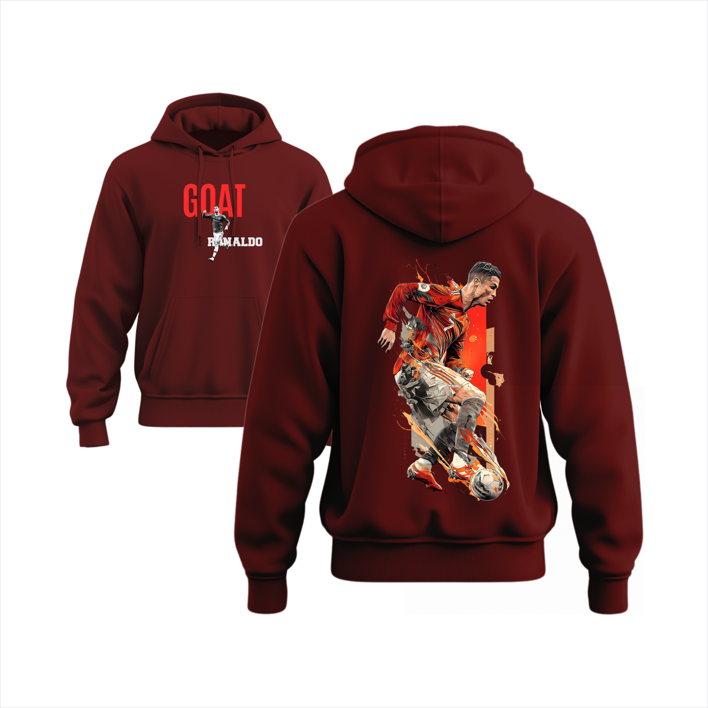 GOAT Ronaldo Boys Hodie Front & Back