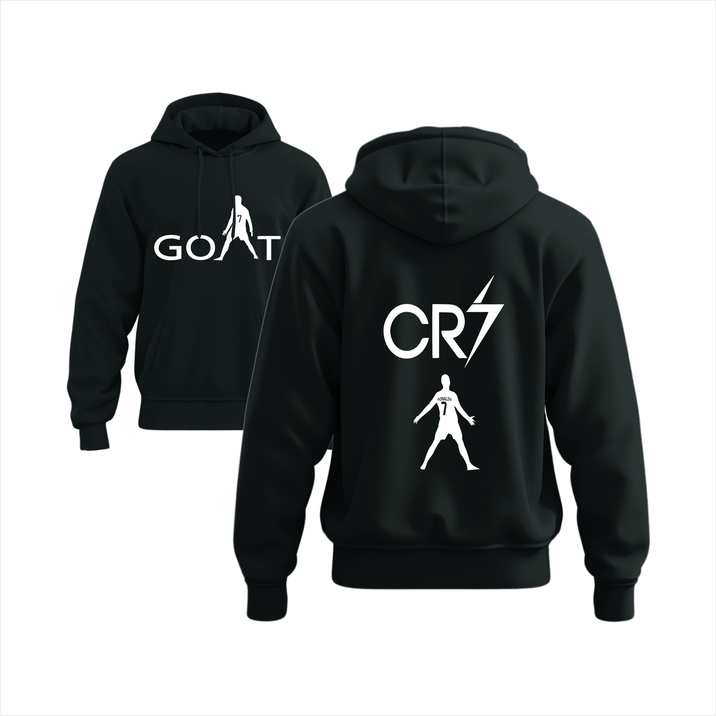 GOAT CR7 Thunder Boys Hodie Front & Back