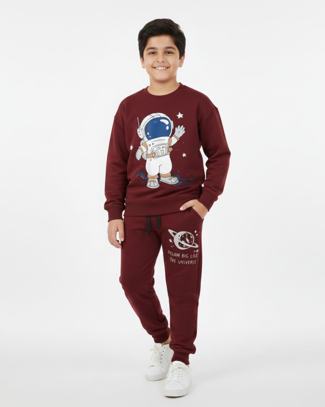 Maroon Austronaut Boys Maroon Trouser Set