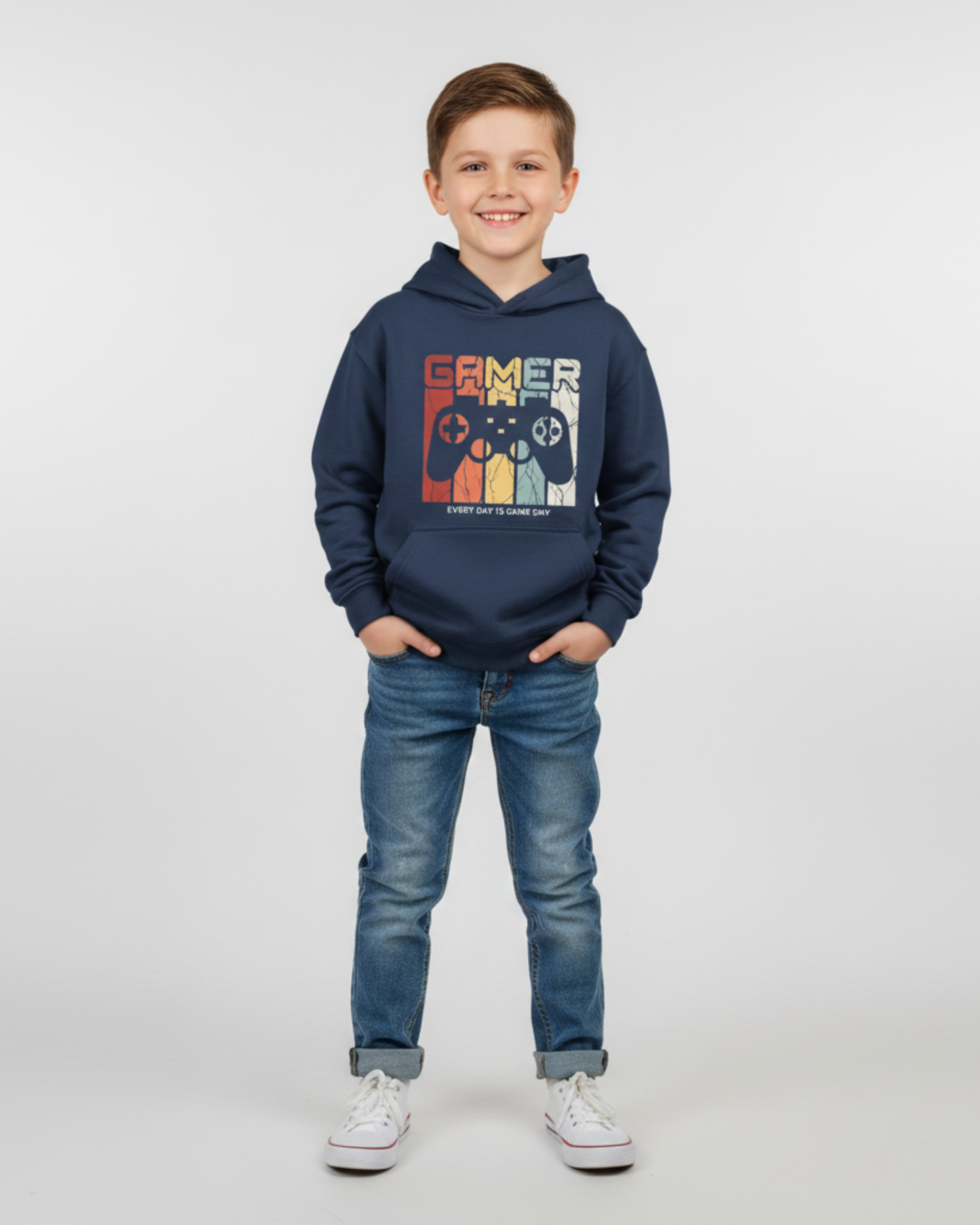 Gaming Navy Boys Premium Hoodie