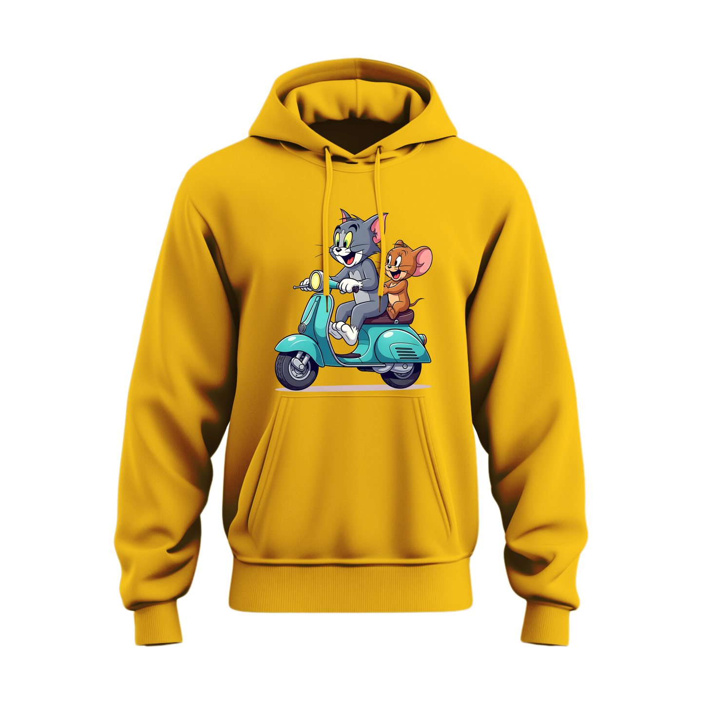 Tom & Jerry Scooter Premium Boys Hoodie