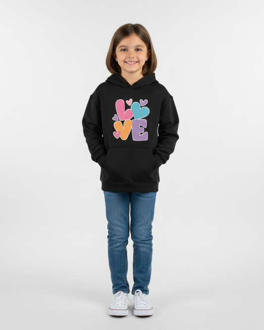 Love Graphic Girls Hoodie