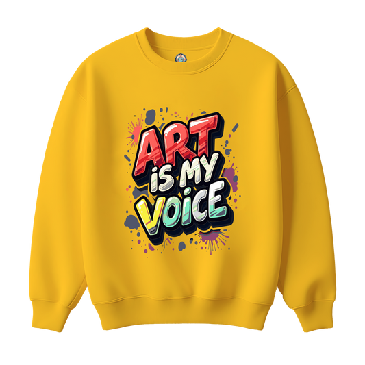 Art is My Voice Graphic Kids Sweatshirt