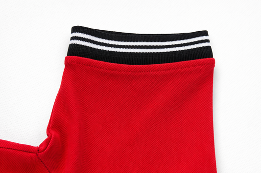 Boys Red Black Strip Premium POLO Shirt