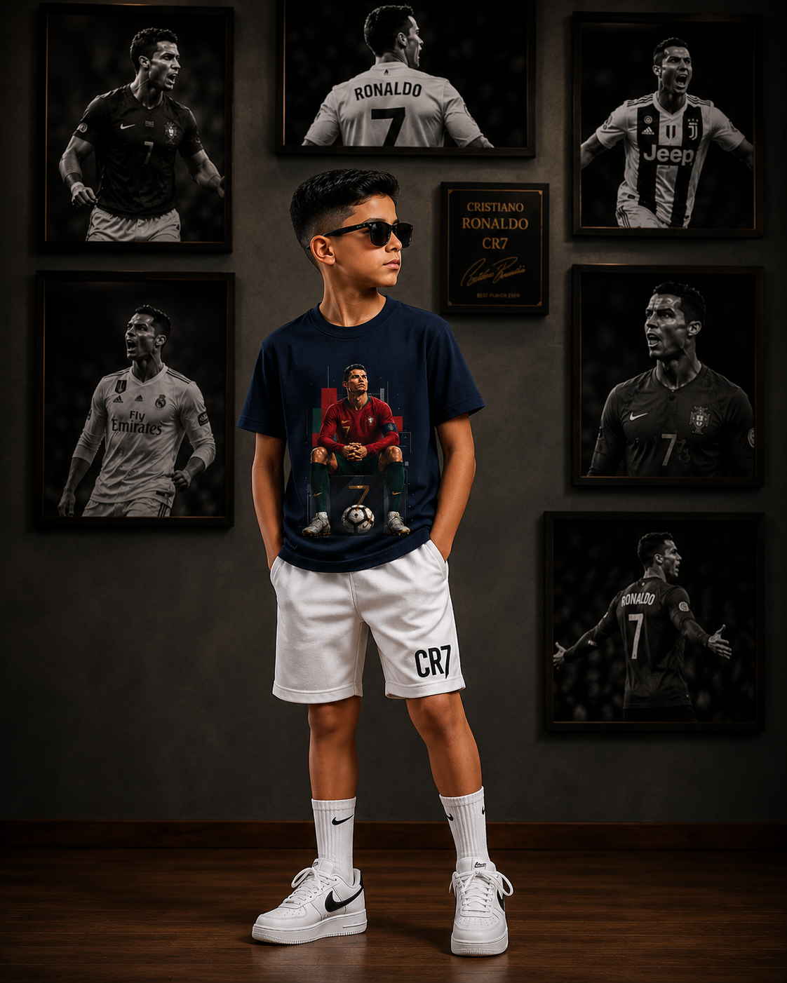 Ronaldo Attitude Navy/White Set