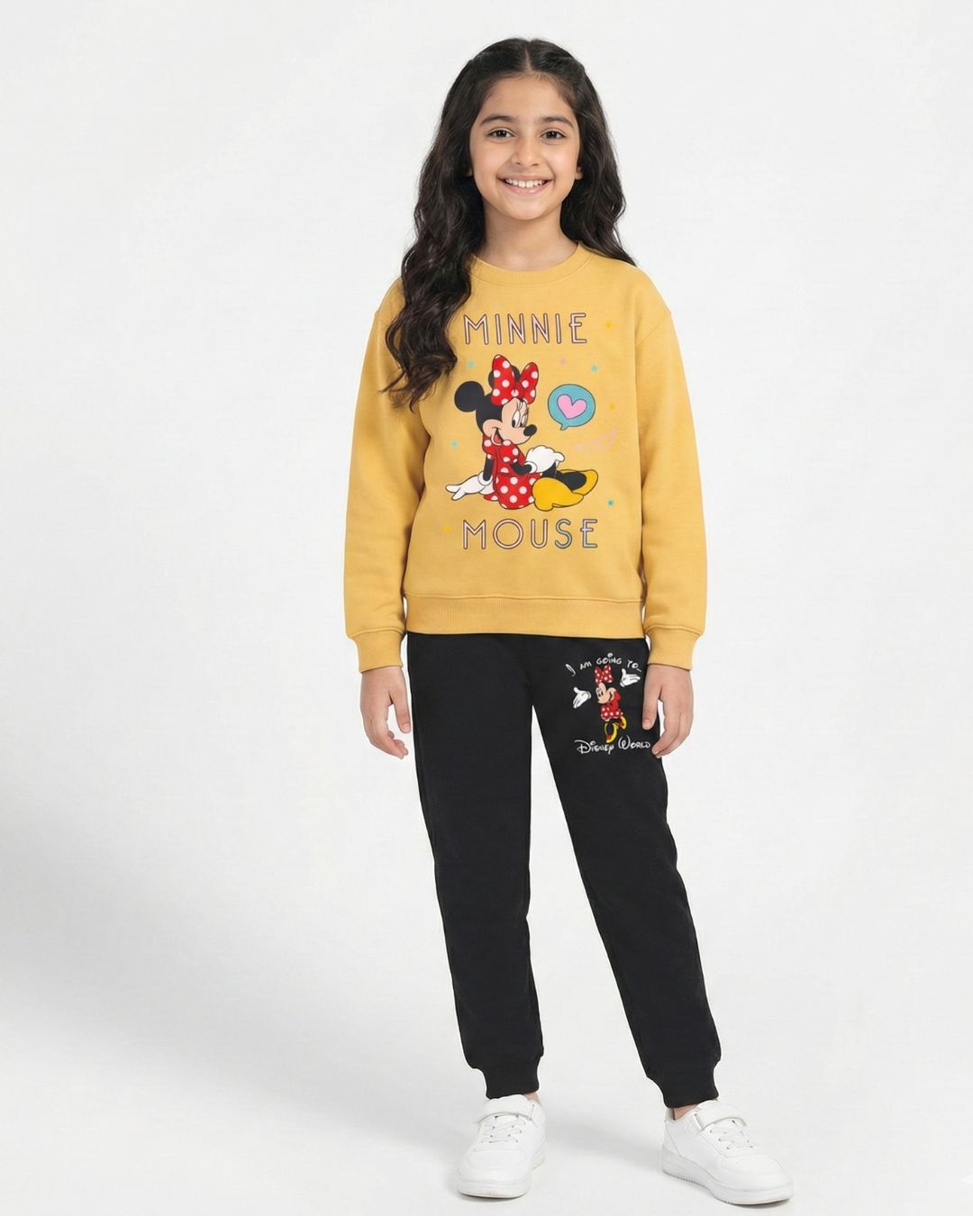 Biege "Minni Mouse" Black Trouser Set