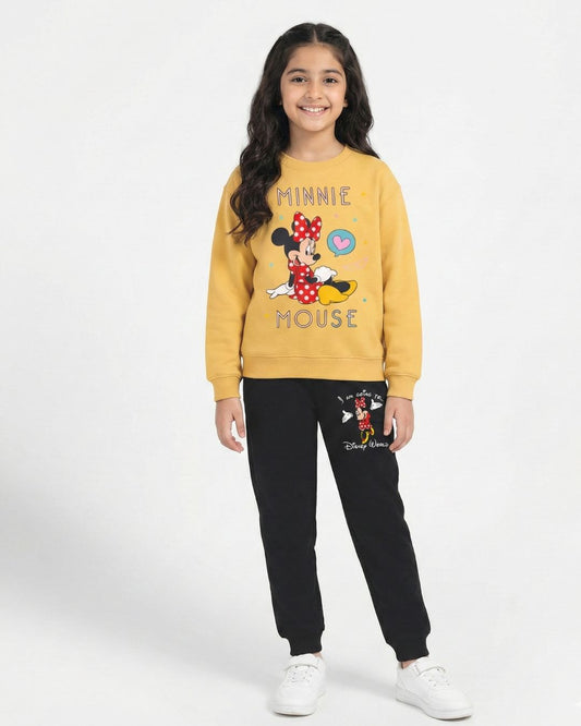 Biege "Minni Mouse" Black Trouser Set