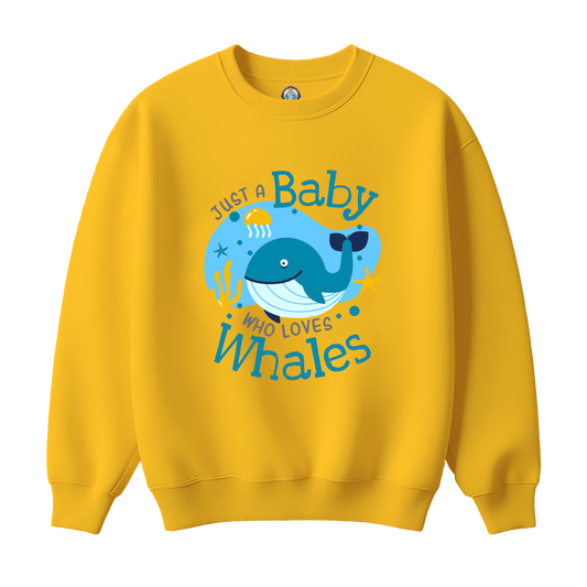 Baby Whale Premium Kids Sweatshirt