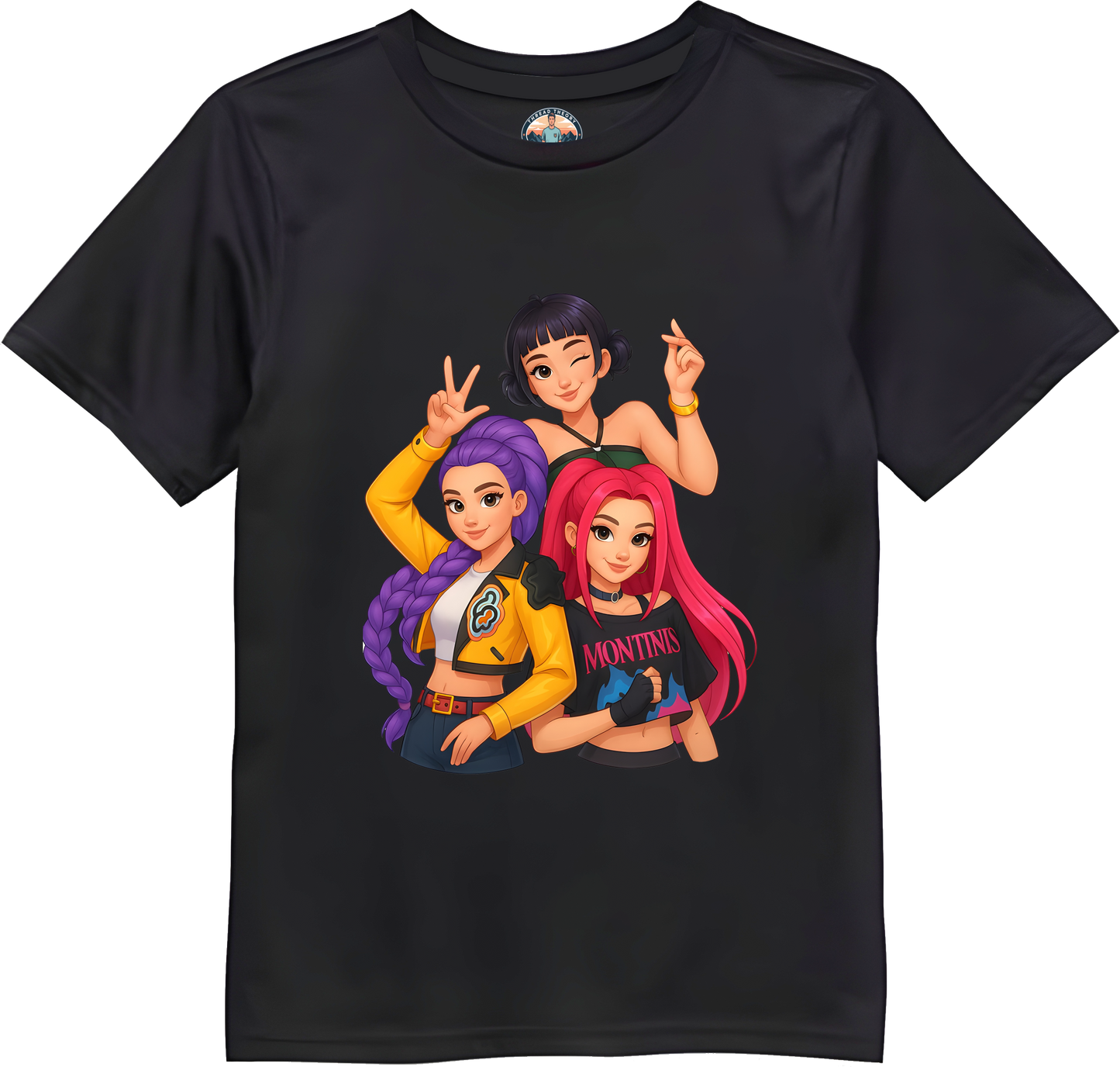 Girls K-POP Character T-Shirt