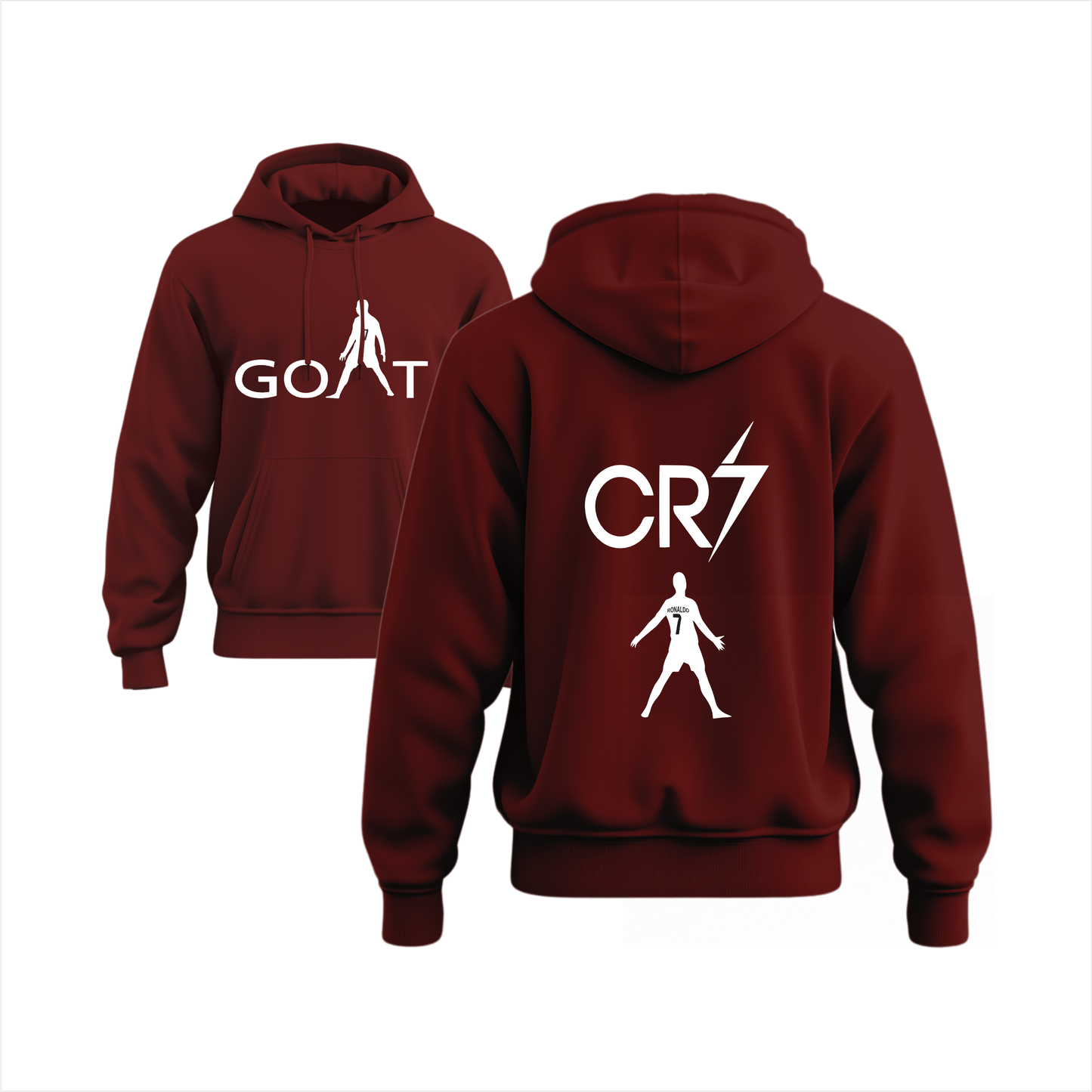 GOAT CR7 Thunder Boys Hodie Front & Back