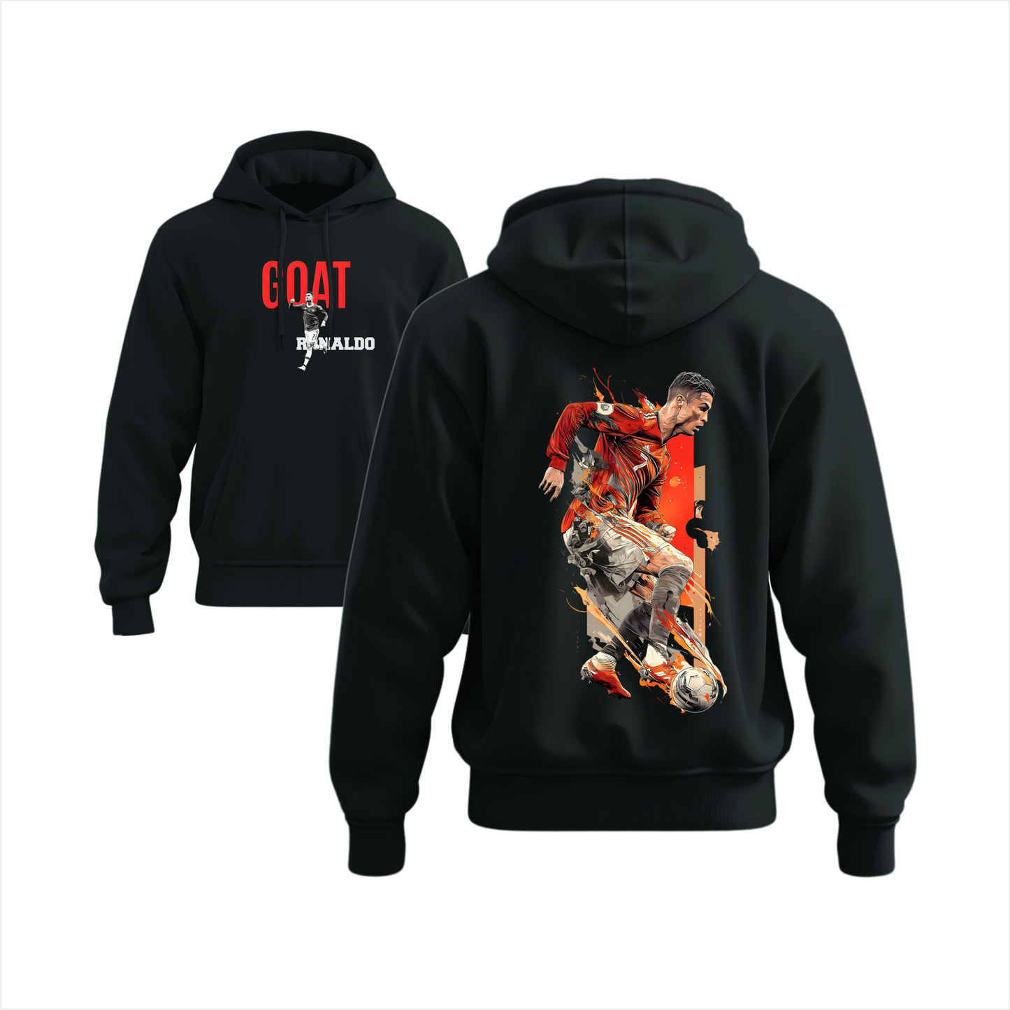 GOAT Ronaldo Boys Hodie Front & Back