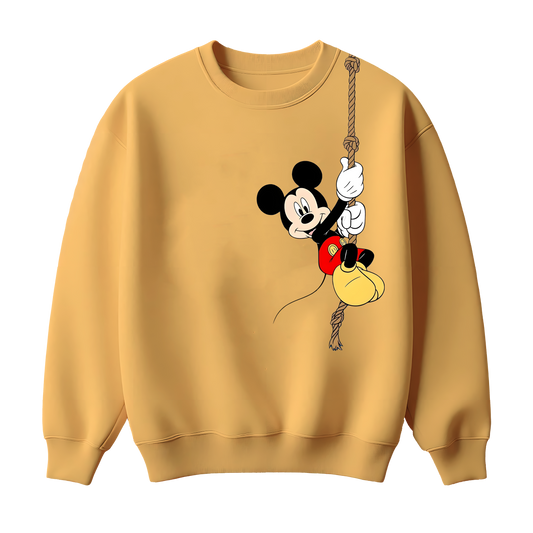 Micky Mouse Hanging Printed Kids Sweatshirt