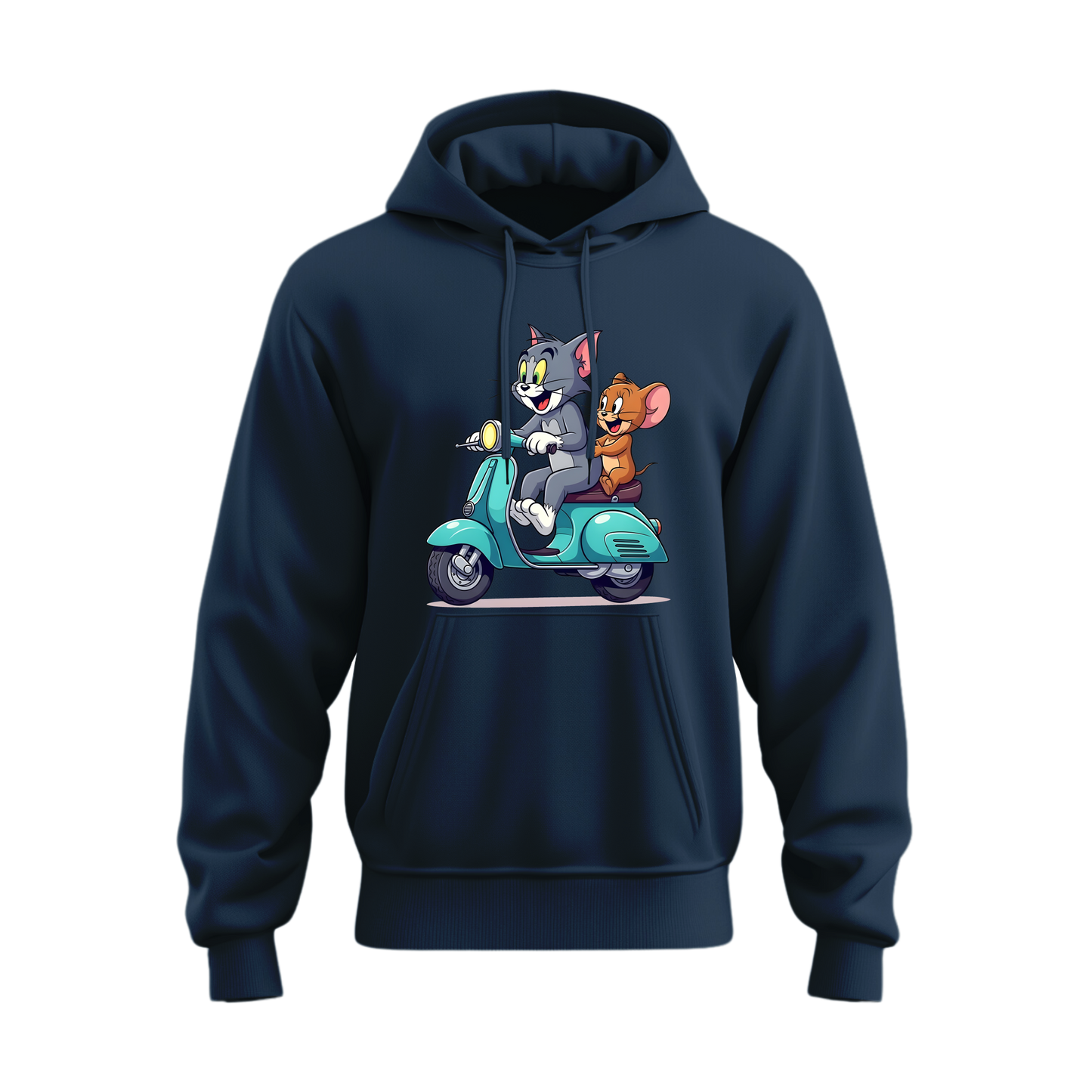 Tom & Jerry Scooter  Premium Boys Hoodie