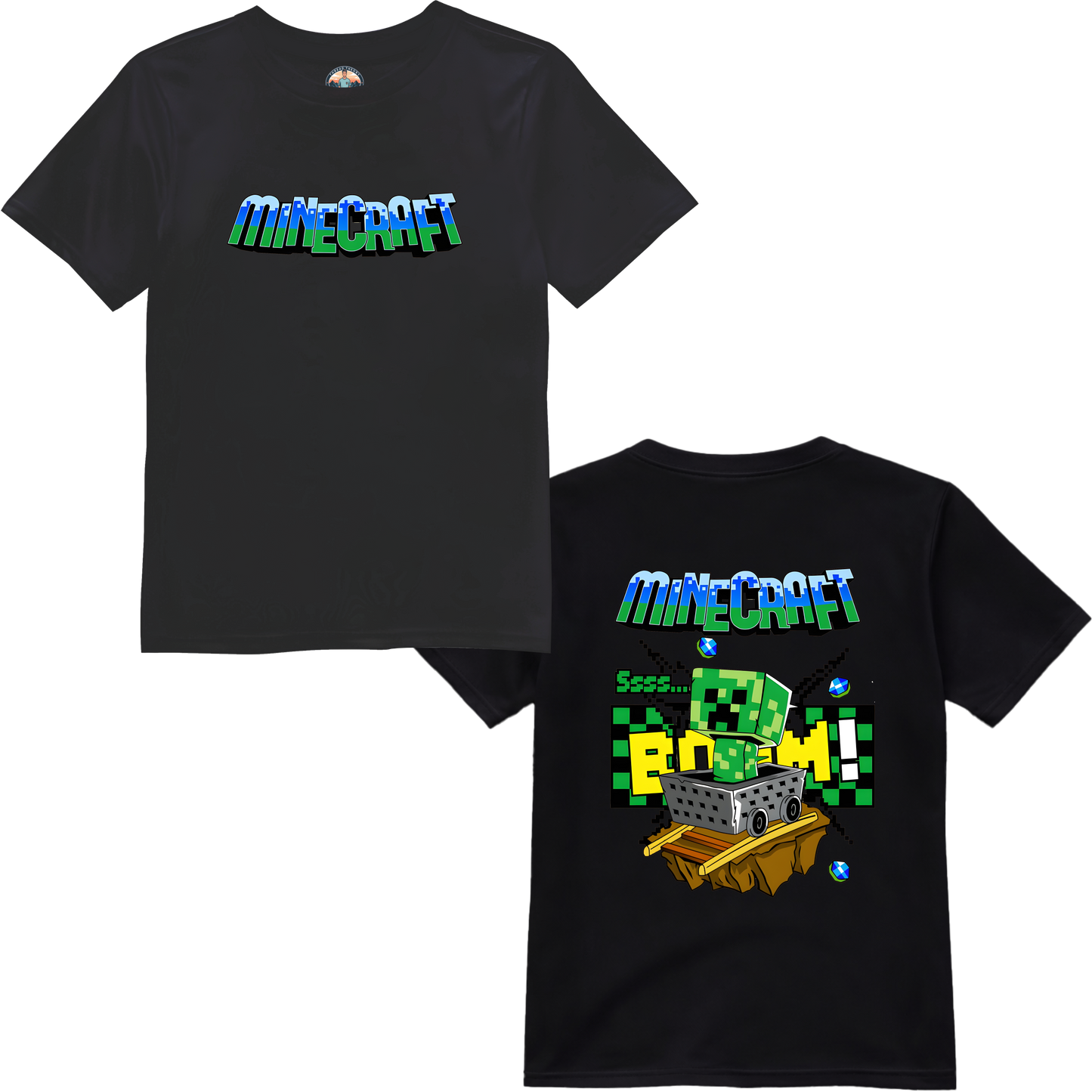 Minecraft 3 Front Back Premium T-Shirt