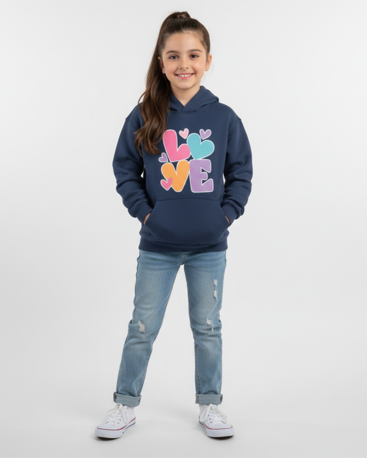 Love Graphic Girls Hoodie