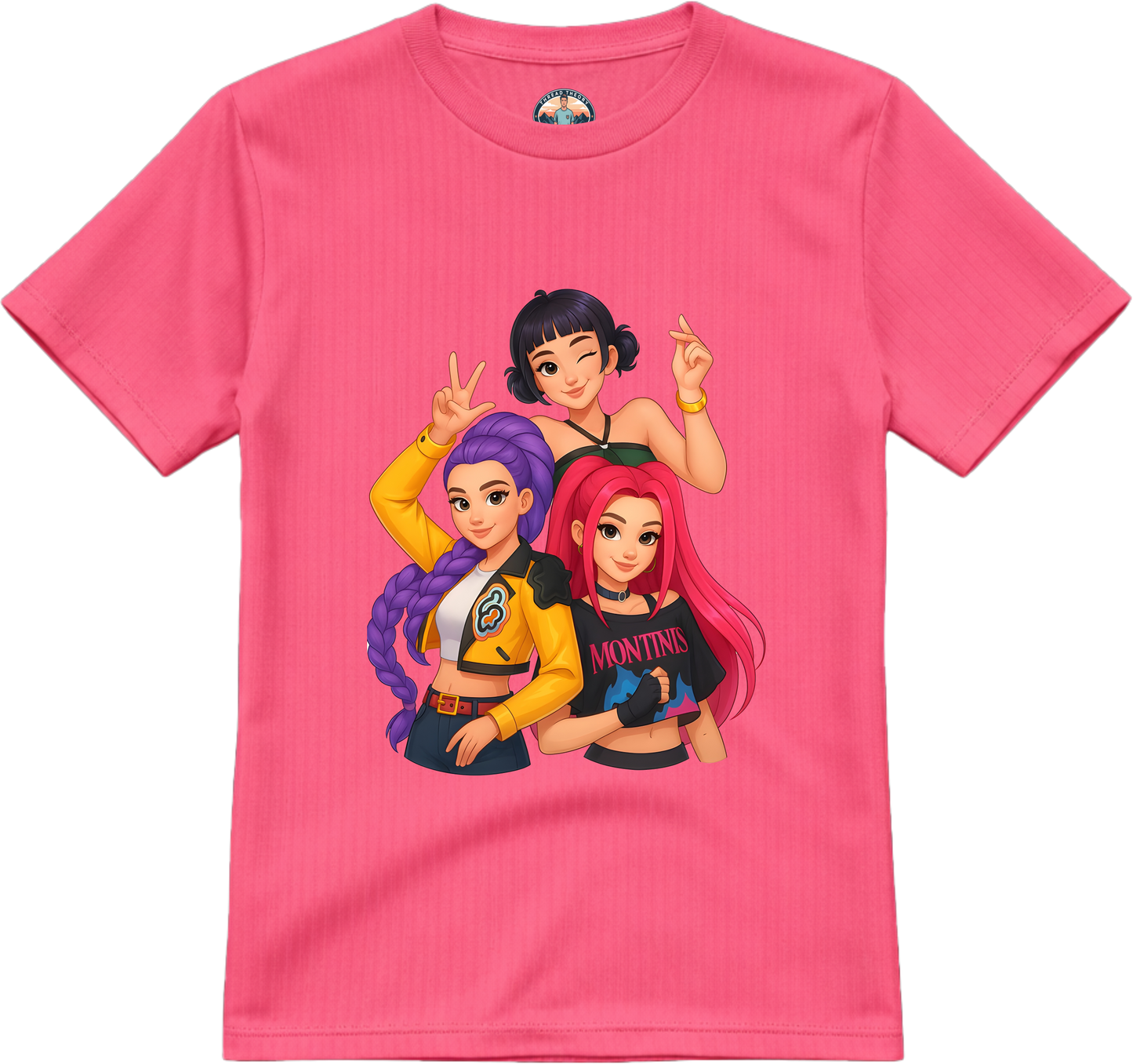 Girls K-POP Character T-Shirt