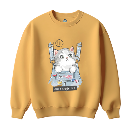 Cat Graphic Kids Sweatshirt