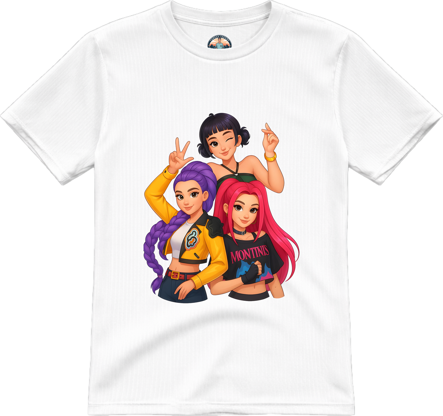 Girls K-POP Character T-Shirt