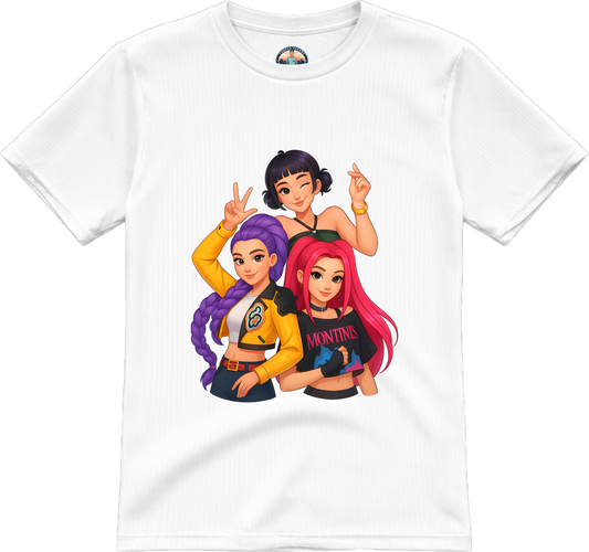 Girls K-POP Character T-Shirt