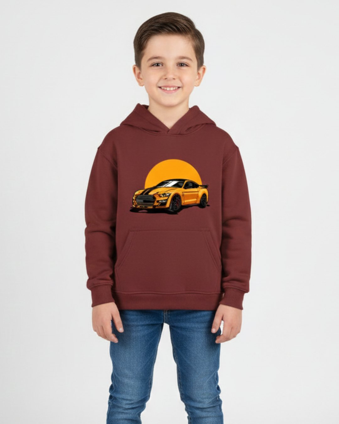 Sunset Car Boys Hoodie