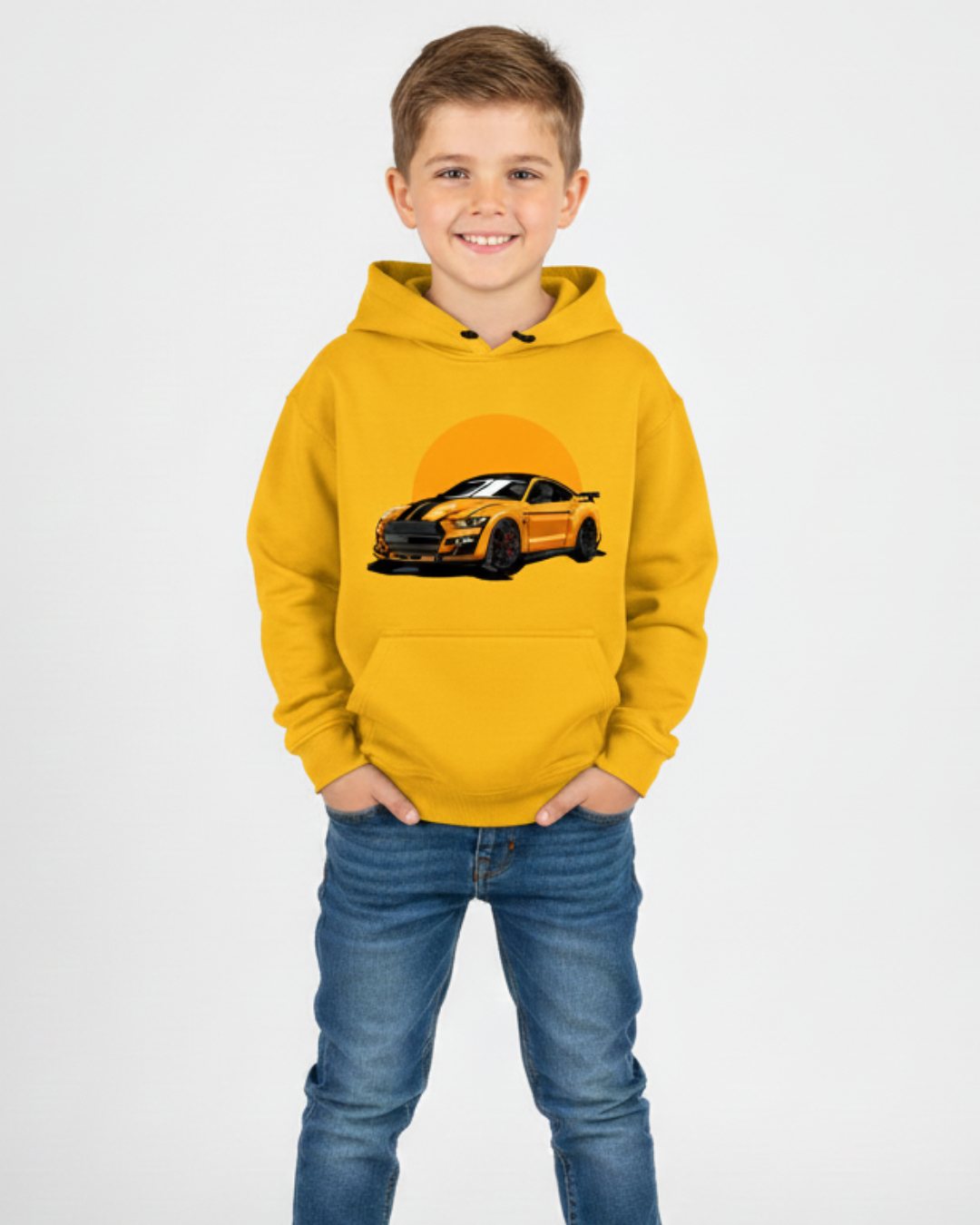 Sunset Car Boys Hoodie