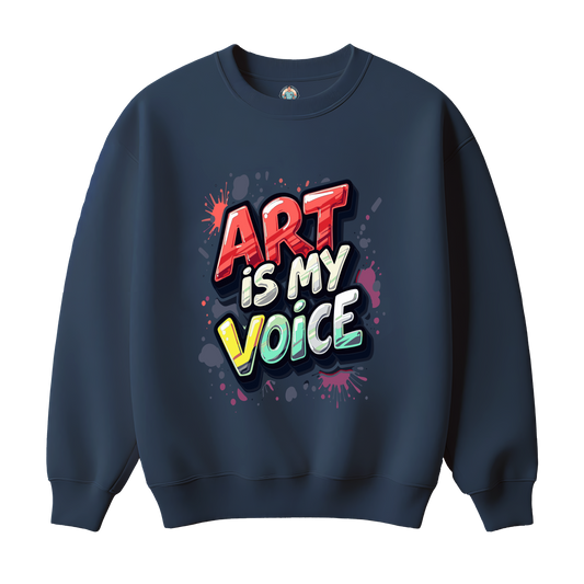 Art is My Voice Graphic Kids Sweatshirt