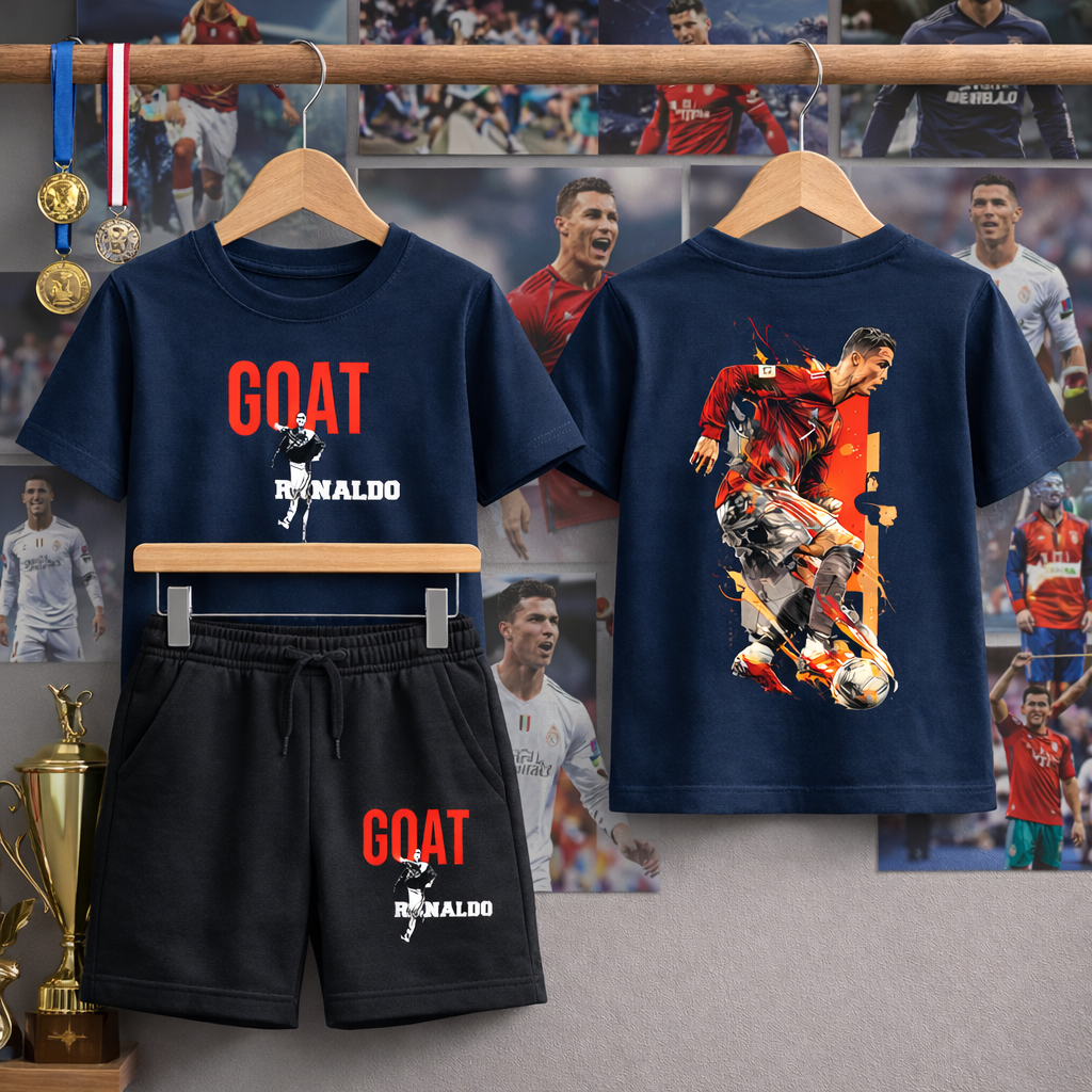Ronaldo GOAT Shorts Set