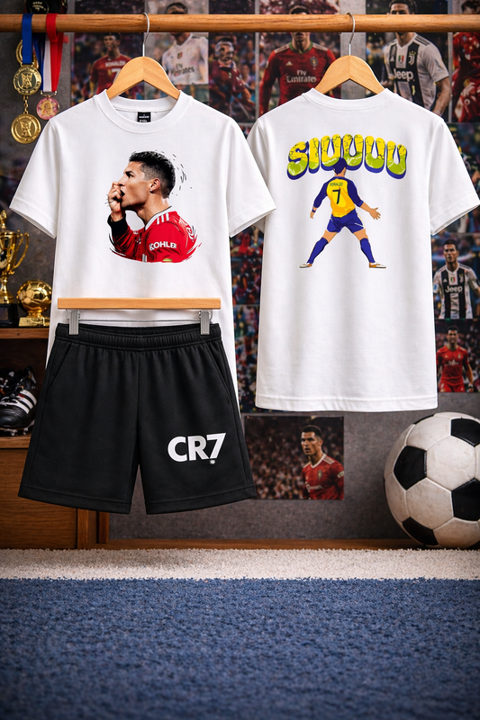 Ronaldo SIUUU Shorts Set