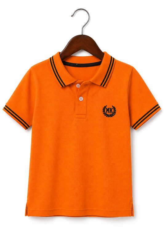 Boys Orange Premium POLO Shirt