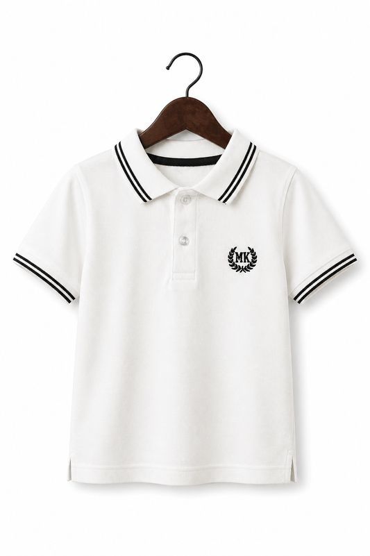 Boys White Premium POLO Shirt