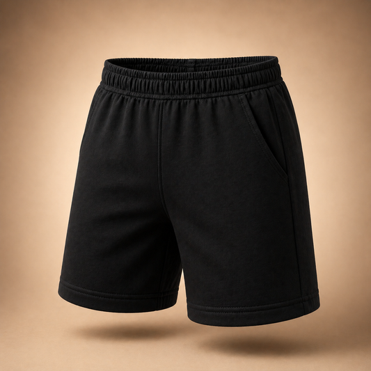 Boys Plain Shorts 100% Cotton Jersey Black
