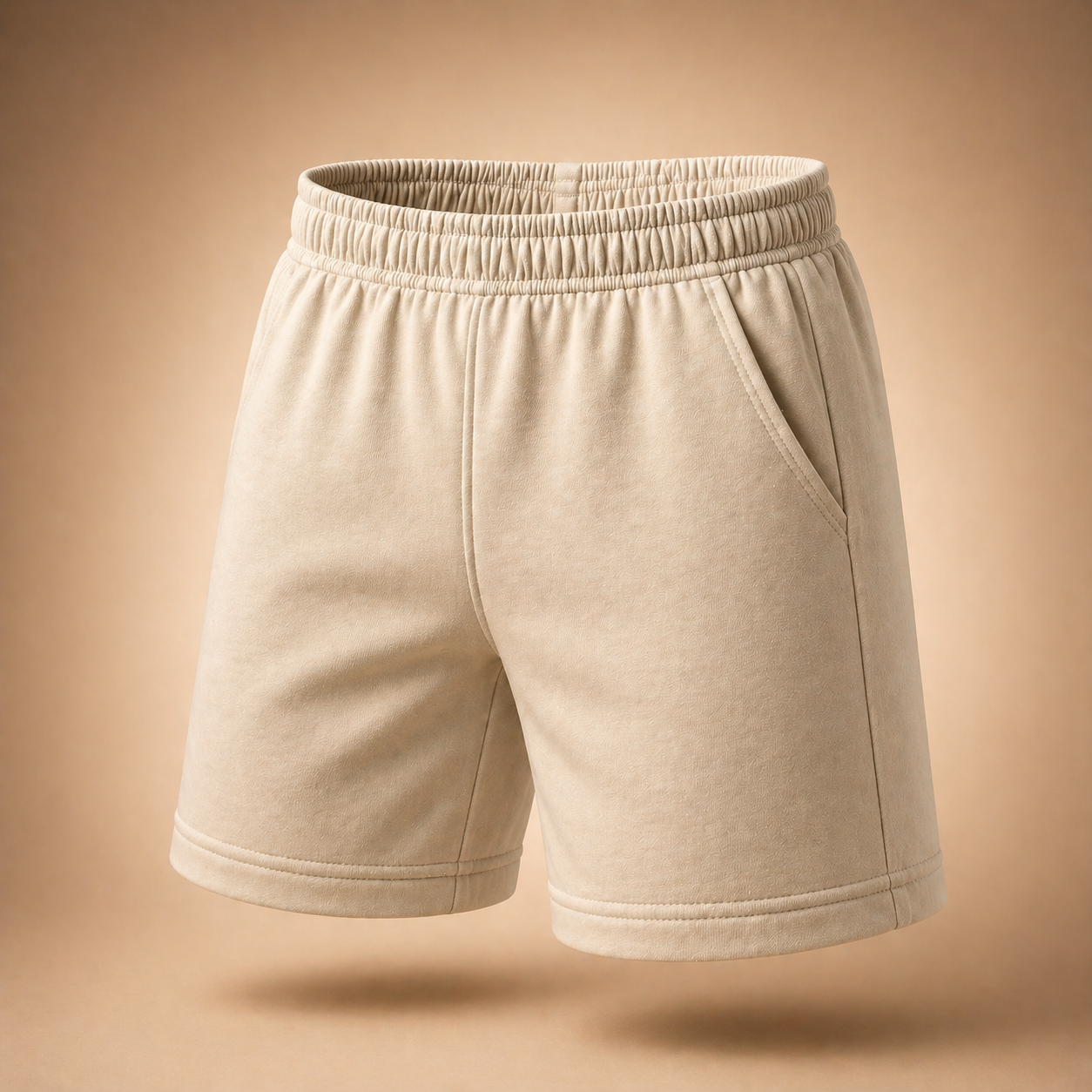 Boys Plain Shorts 100% Cotton Jersey Biege