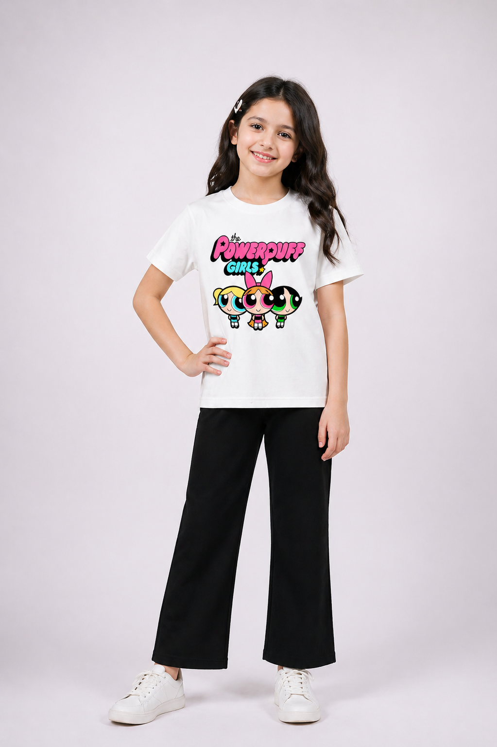 Power Puff Girls Trouser Set White/Black