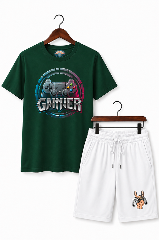 Goku Boys Green/white Shorts Set