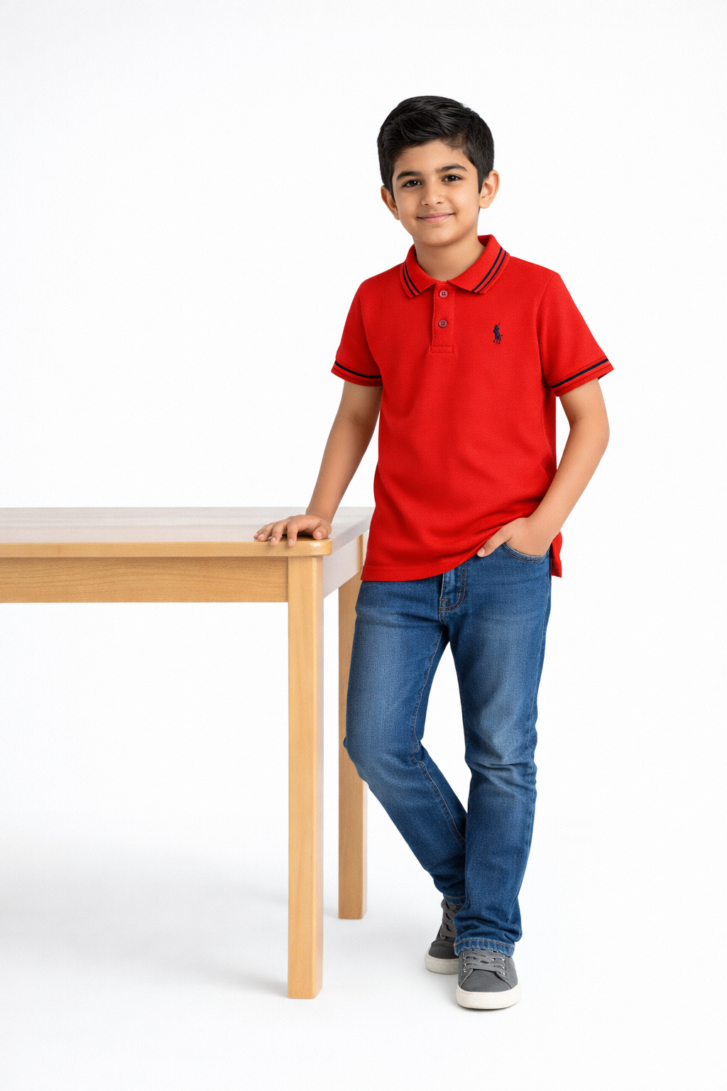 Boys Red Premium POLO Shirt