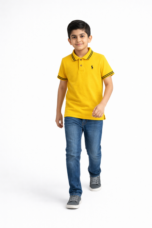Boys Yellow Premium POLO Shirt