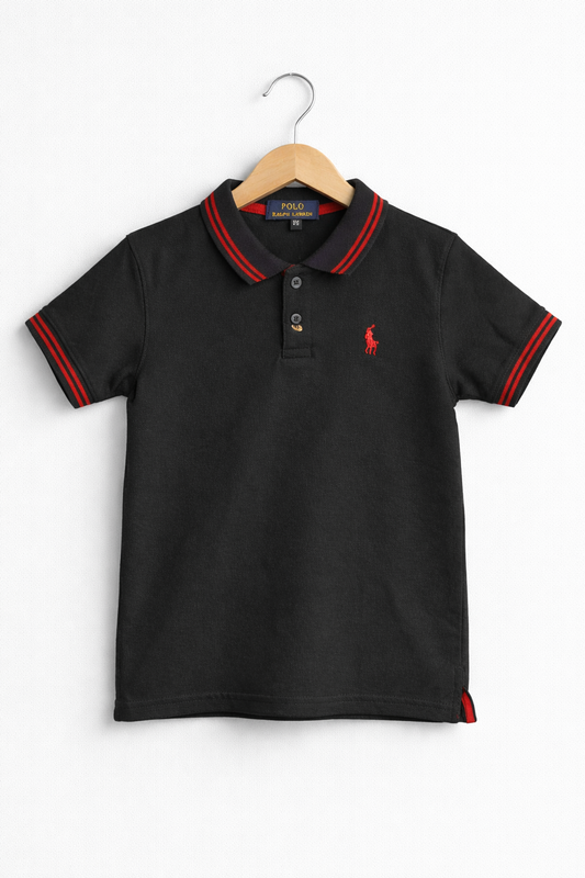 Boys Black Premium POLO Shirt