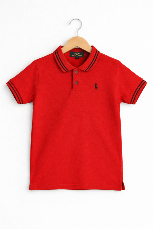 Boys Red Premium POLO Shirt