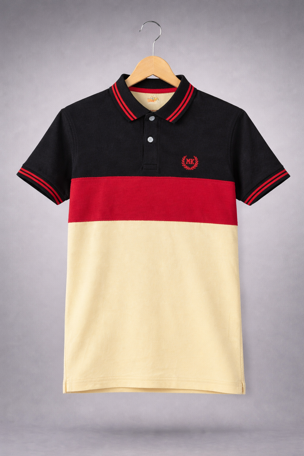 Boys Offwhite Black Strip Premium POLO Shirt