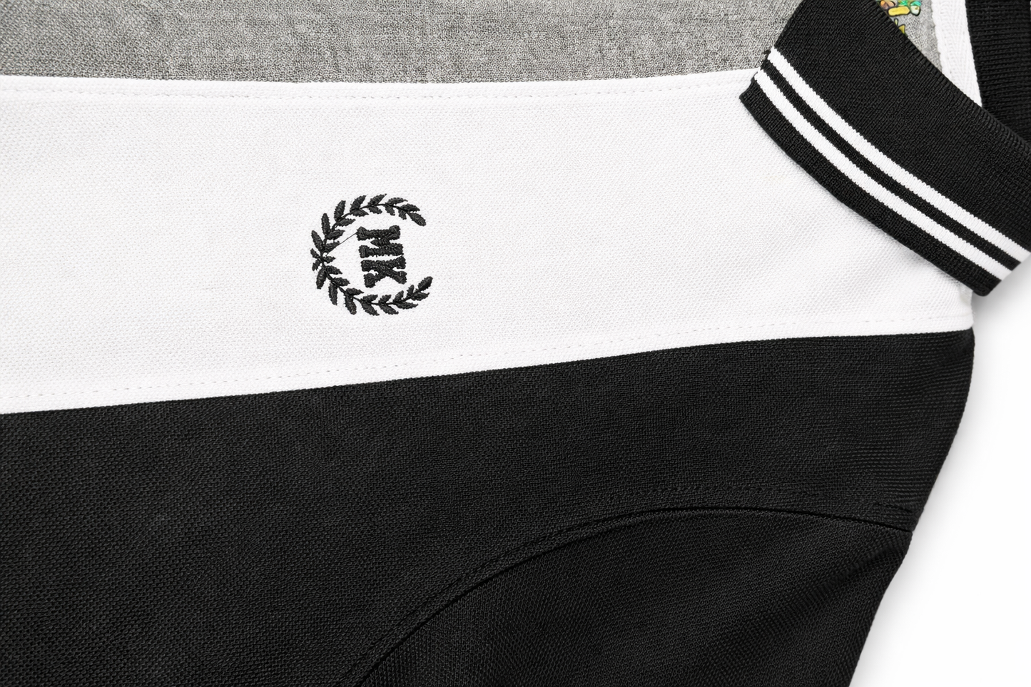 Boys Grey Black Strip Premium POLO Shirt