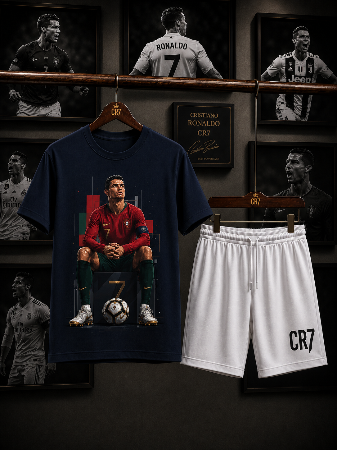 Ronaldo Attitude Navy/White Set