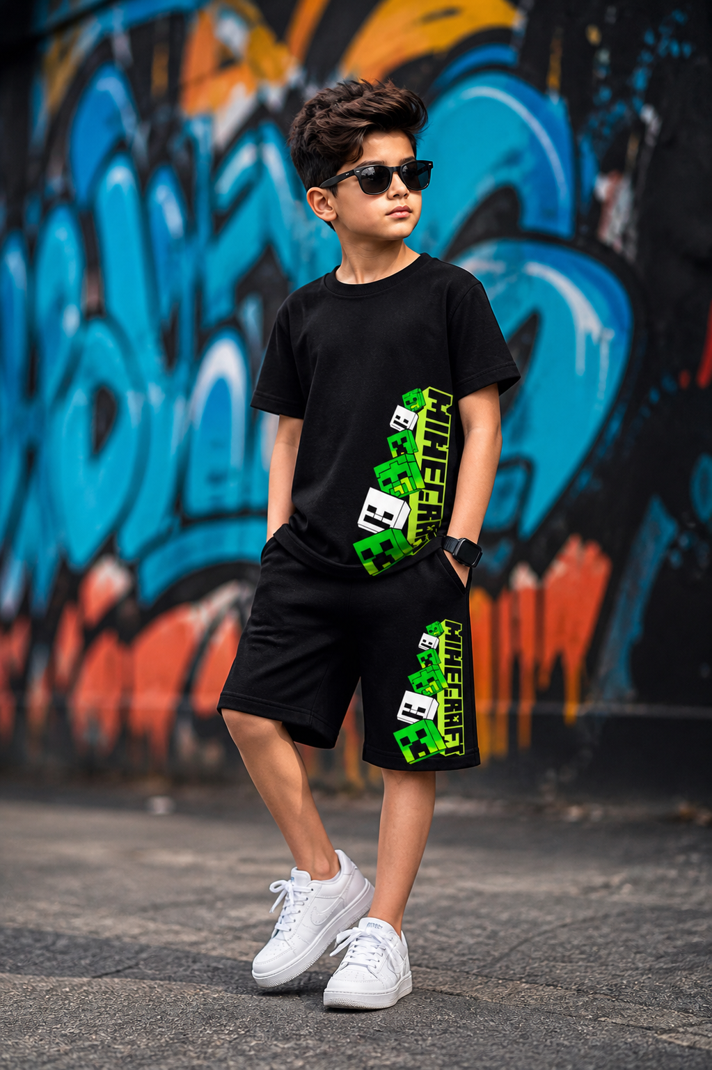 Mine Craft Dynamic Boys Shorts Set