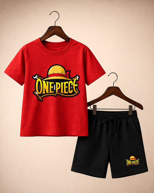One Piece-2 Boys Shorts Set