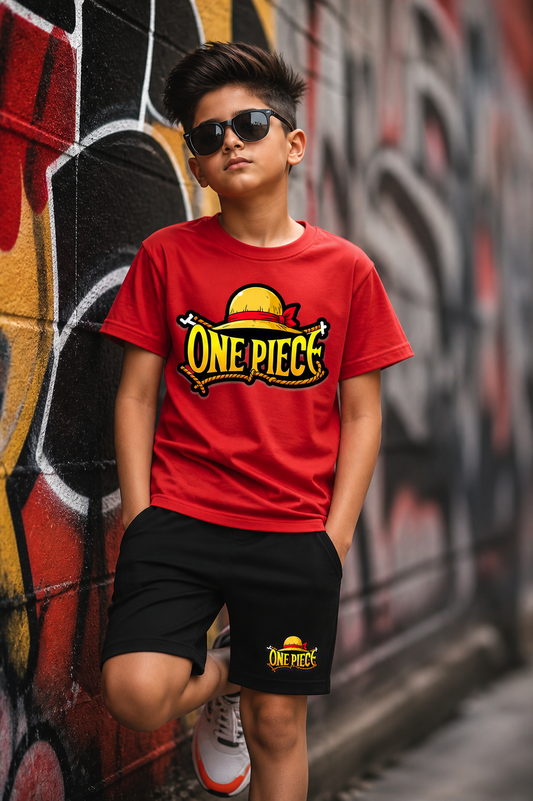 One Piece-2 Boys Shorts Set