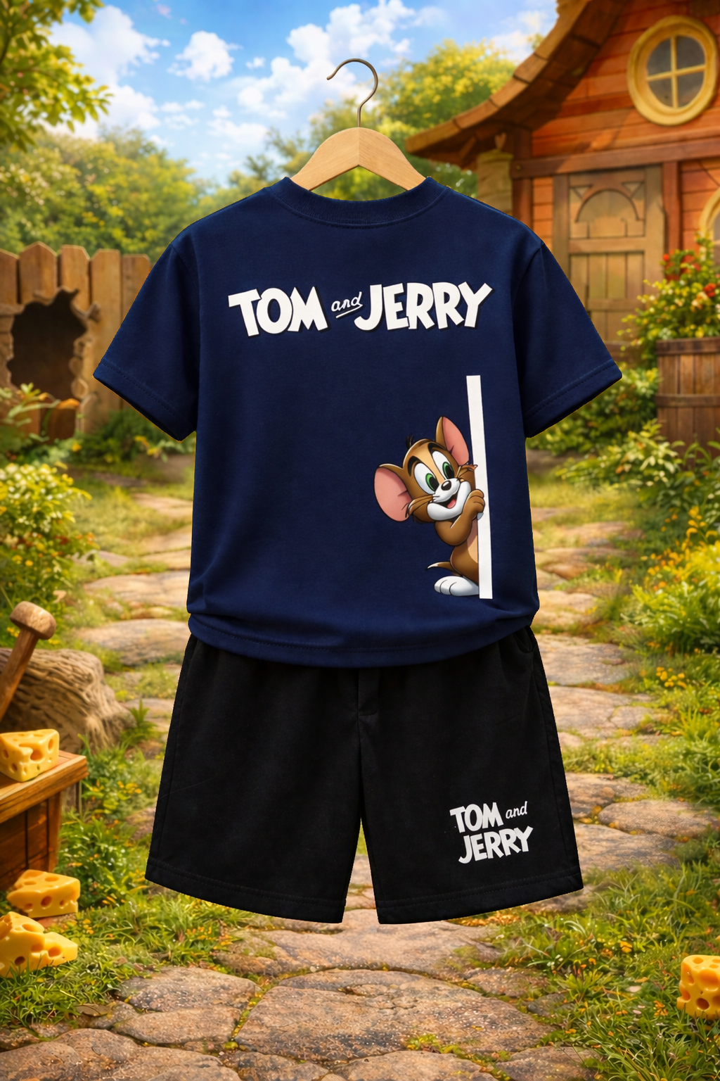 Tom & Jerry Front Back Shorts Set