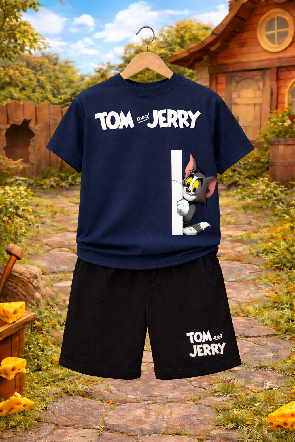 Tom & Jerry Front Back Shorts Set